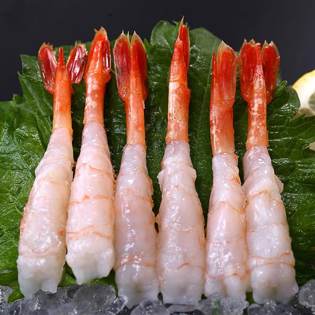 北极刺身甜虾生吃30只* 2盒（75g）赠芥末酱油 36元