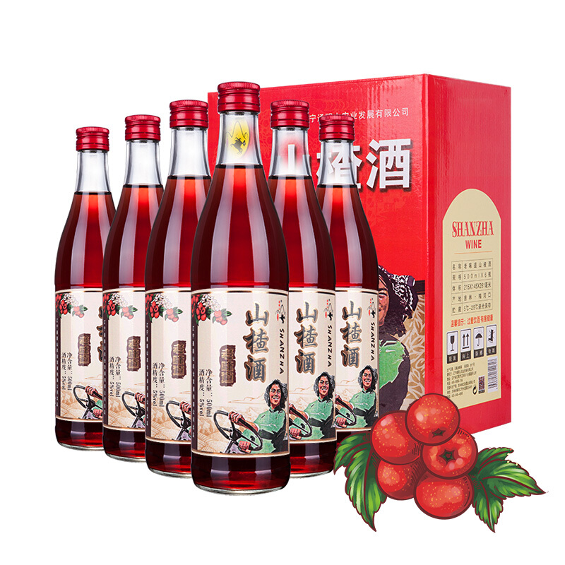 移动端：通明山 山楂酒 500ml*6瓶 5度 69元