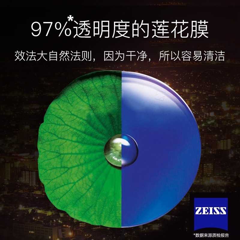 ZEISS 蔡司 20点:蔡司1.74折射率 A系列莲花膜超薄镜片*2片（可选配品牌镜架） 