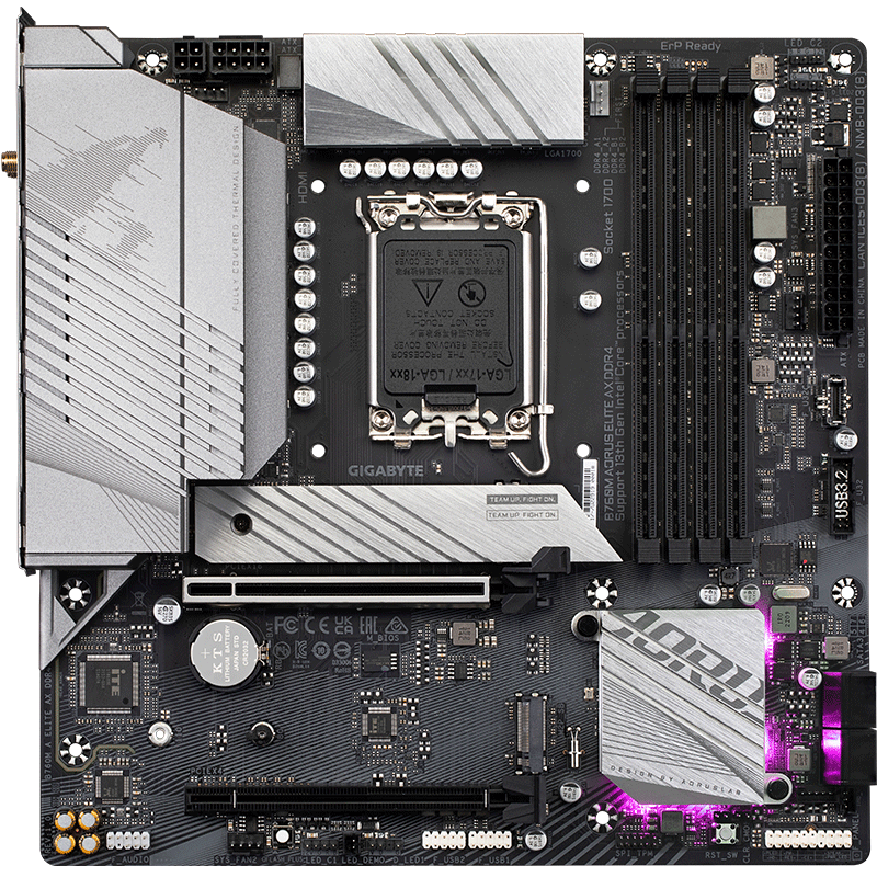 技嘉（GIGABYTE）小雕WIFI B760M AORUS ELITE AX D4 主板支持CPU 1390013700KF Intel B760 LGA 1700 1042.71元