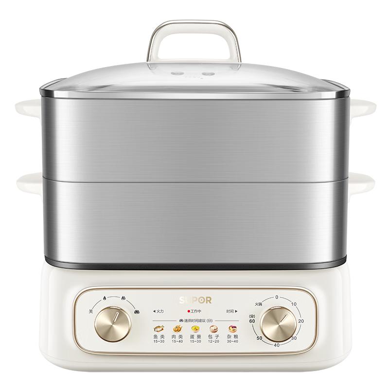 PLUS会员、国家补贴：苏泊尔 多功能电热锅 18L+1500W+不锈钢蒸笼+双层 ZN30FK1069