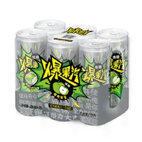 JIANLIBAO 健力宝 元气爆果汽 低糖版 苹果气泡果汁饮料 330ml×6罐 买一赠一