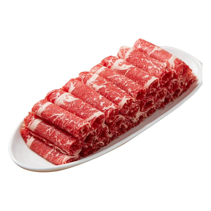 进口安格斯 雪花牛肉卷250g*4盒 23.75元