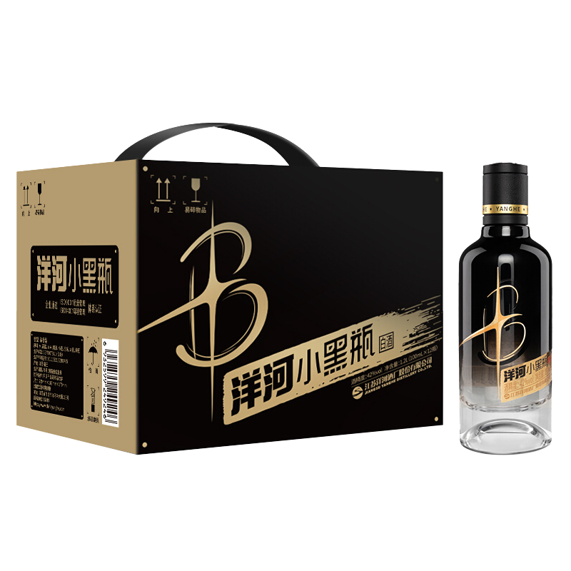 京东百亿补贴：洋河 小黑瓶 42度 浓香型白酒 100ml*12瓶 整箱装 244.77元 包邮