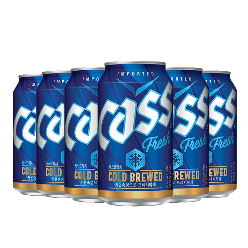 PLUS会员：CASS 凯狮 啤酒 经典黄啤 4.5度 355mL 6罐 25.4元包邮（双重优惠）