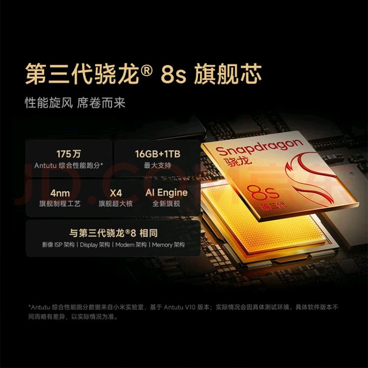 移动端、京东百亿补贴：Xiaomi 小米 RedmiTurbo3 第三代骁龙8s 小米澎湃OS 12GB+256