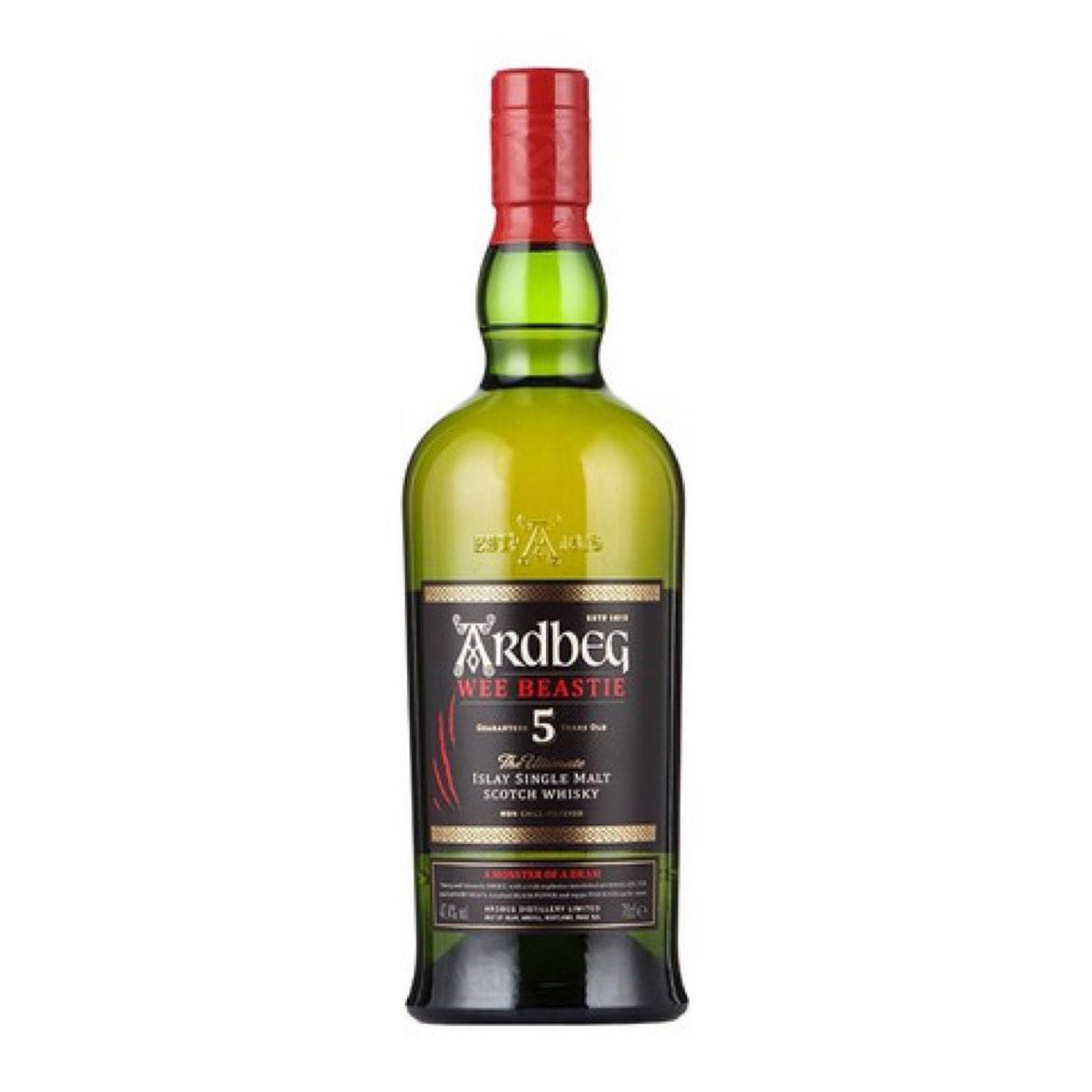 Ardbeg 雅柏 阿贝5年 小怪兽 苏格兰 单一麦芽威士忌 47.4﹪vol 700ml 195.32元包邮