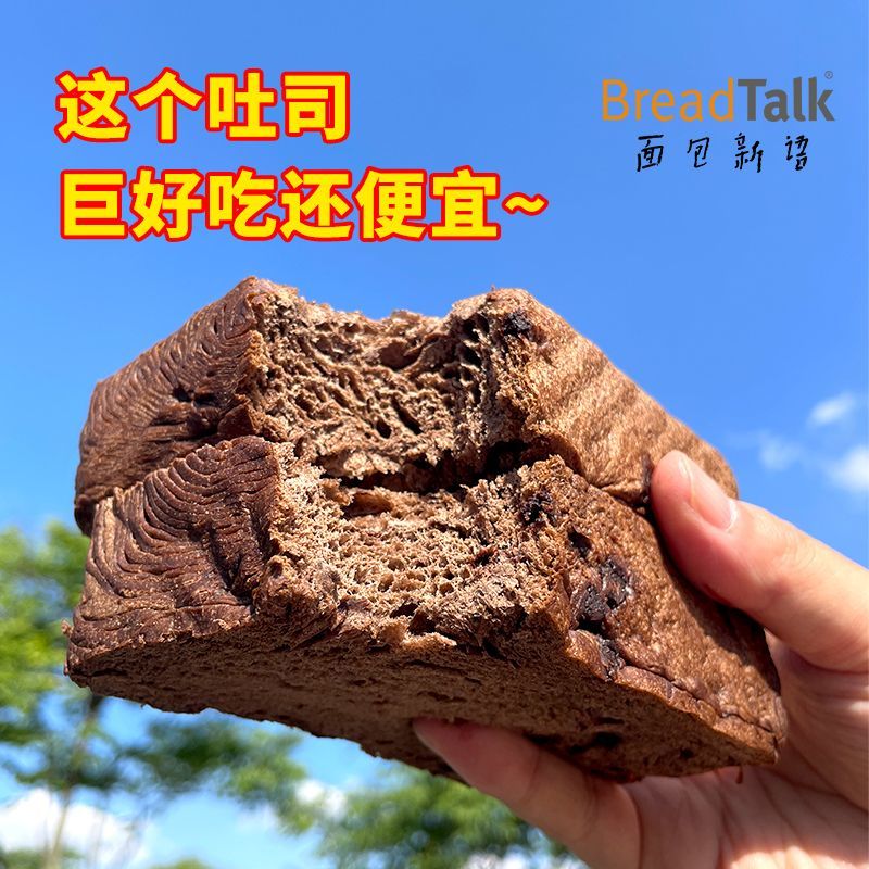 面包新语 巧克力黄油厚切吐司手撕面包400g整箱营养早餐代餐蛋糕点 12.98元 - 线报酷