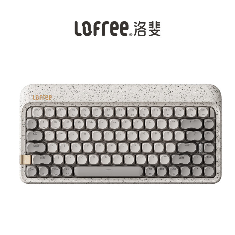 LOFREE 洛斐 OE914水磨石三模键盘无线机械蓝牙热插拔女生办公电脑84键 498.95元
