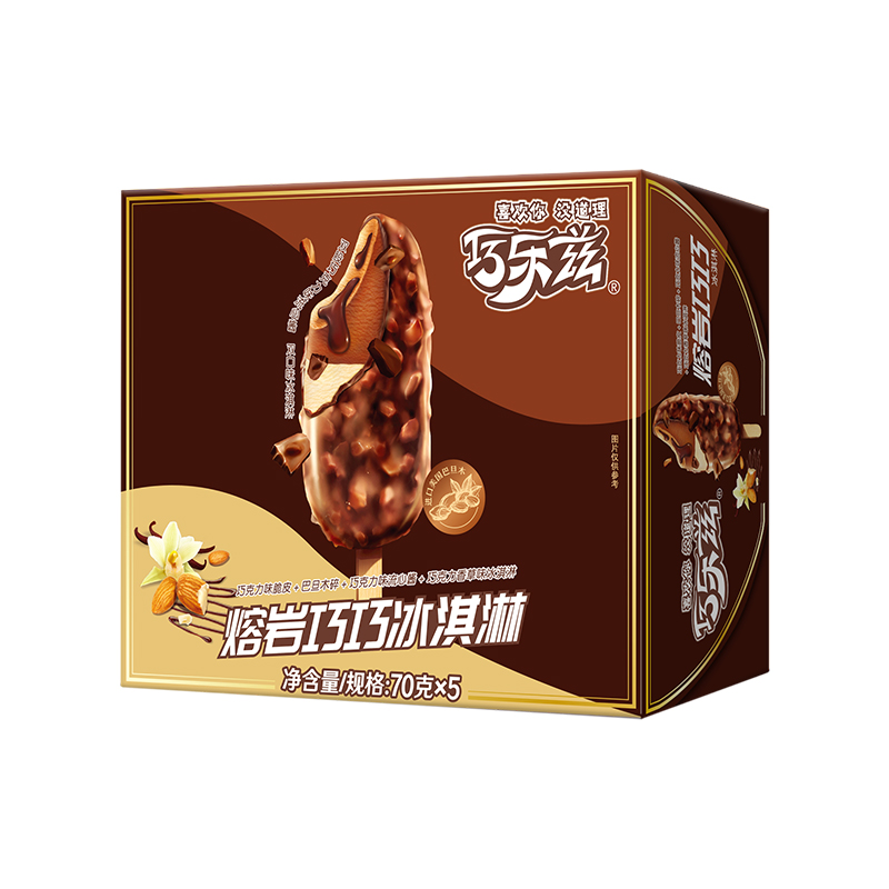 yili 伊利 巧乐兹熔岩巧巧巧克力味脆皮冰淇淋70克/支*5支 11.57元（需买4件，