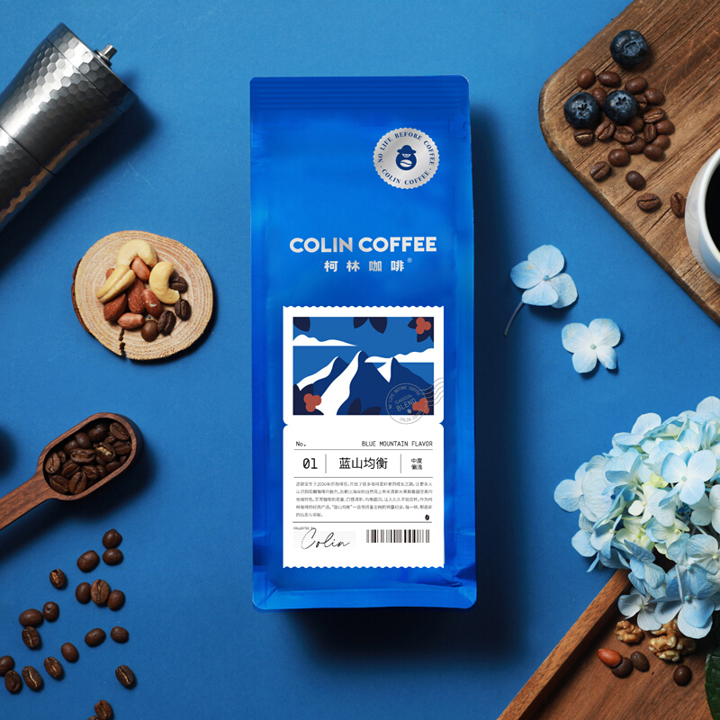 柯林咖啡 Colin 柯林咖啡 重度烘焙 蓝山均衡 纯黑咖啡粉 250g 19.72元（需用券
