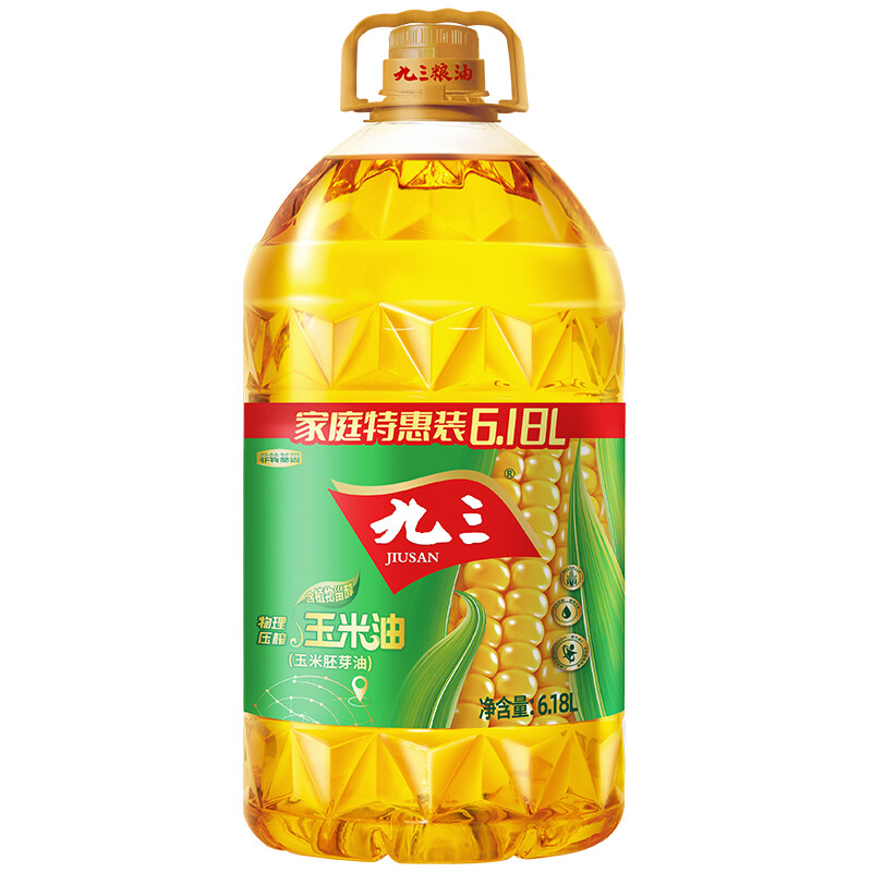 九三 非转基因 玉米油 6.18L 53.32元（需买3件，需用券）