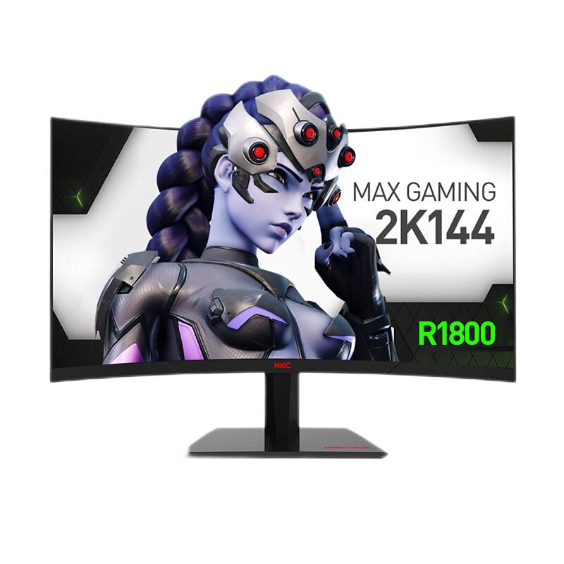 HKC 27英寸2K高清180Hz曲面屏1500R游戏电竞HVA快速液晶CSGO吃鸡高对比度台式电脑