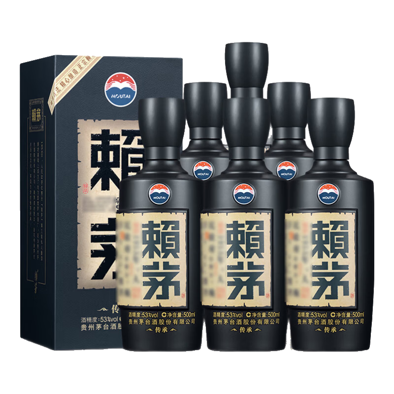 PLUS会员:赖茅传承蓝 53度 酱香型白酒 500mL 6瓶 整箱装 1946.46元（需领券）