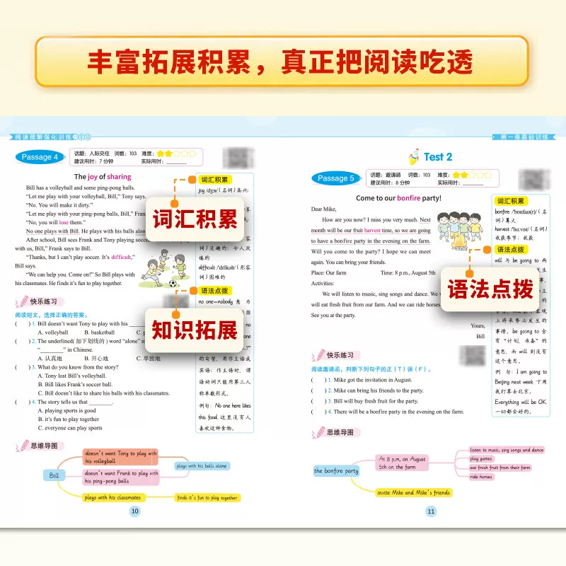 2026年英语《阅读理解强化训练》 小学3-6年级 4.8元包邮 - 线报酷