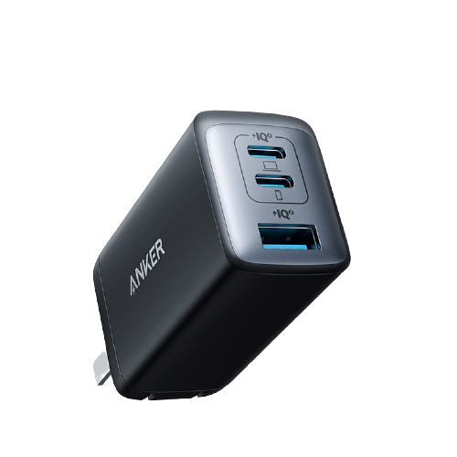 Anker 安克 A2667 氮化镓充电器 双Type-C/USB-A 65W+双Type-C 100W 数据线 1.5m 黑色 线