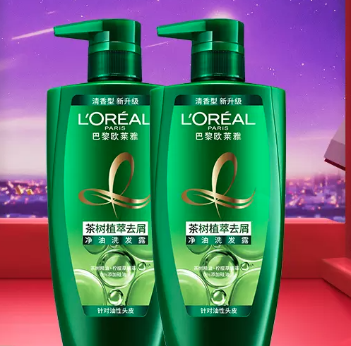 L'OREAL PARIS 茶树植萃去屑净油洗发露 73.1元（需用券）