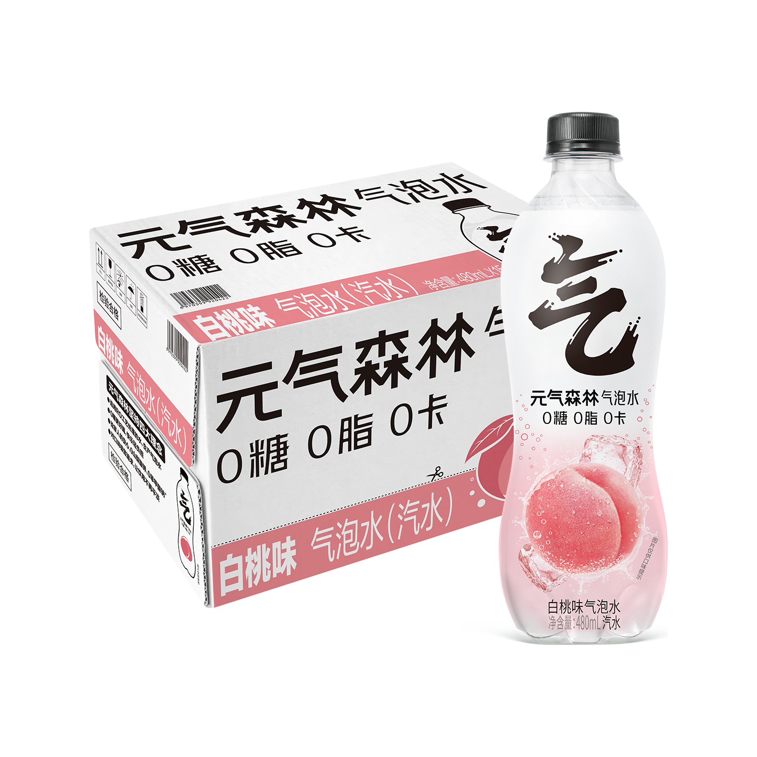 元气森林 Genki Forest 元气森林 白桃味气泡水 280ml*12瓶 8.65元
