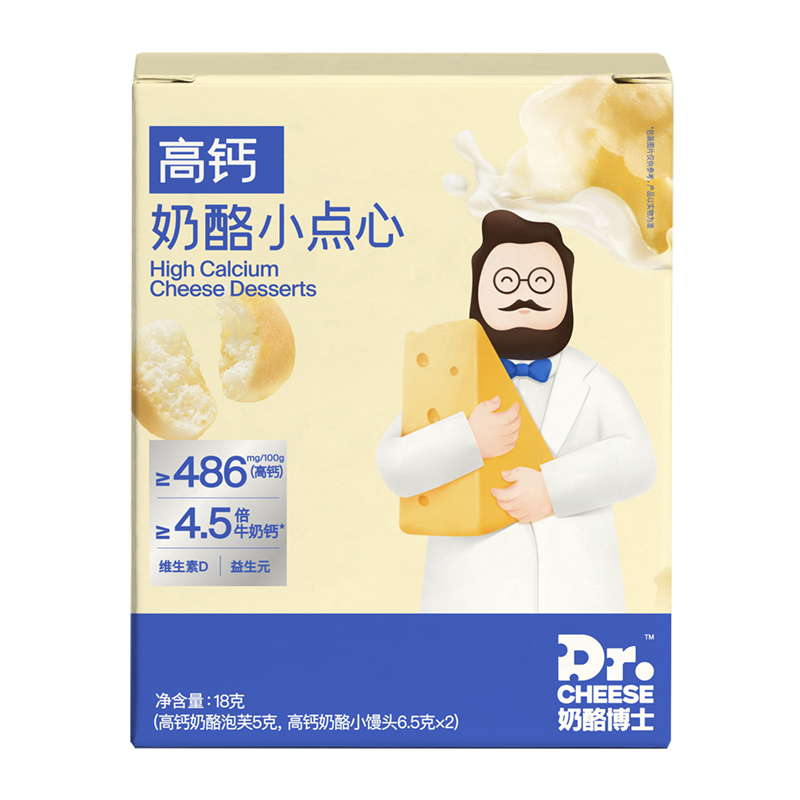 Dr.CHEESE 奶酪博士 国产高钙奶酪动物饼干 146g 4.78元