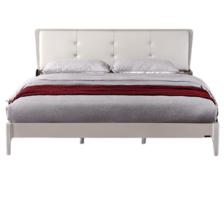QuanU 全友 家居床现代简约板木床轻奢皮艺软包靠背主卧床126003 1.8m床+床头柜