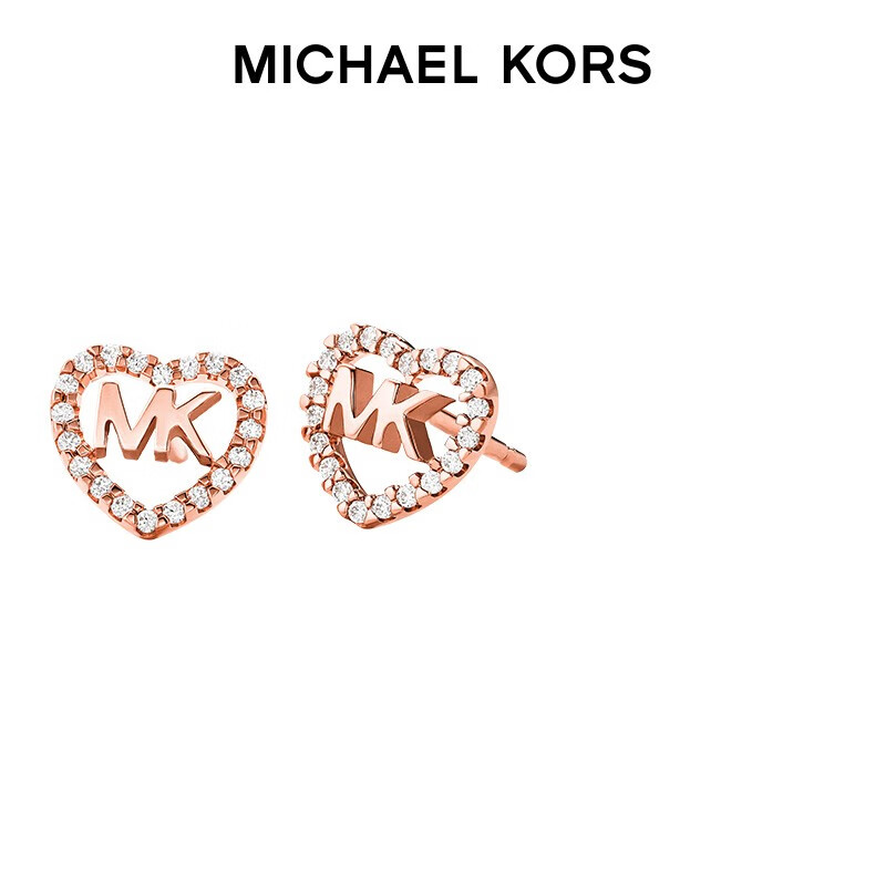 MICHAEL KORS 迈克·科尔斯 925银耳环七夕轻奢送女友礼物 MKC1243AN791 玫瑰金色 229