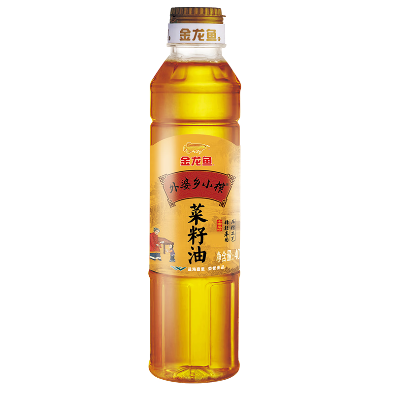 金龙鱼食用油 非转基因外婆乡小榨菜籽油400ml 5.9元（可低至3.9元）