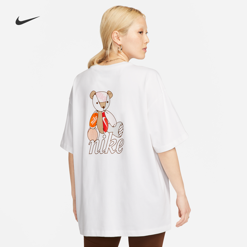 NIKE 耐克 官方SPORTSWEAR女子T恤夏季新款印花宽松纯棉舒适FQ6010 199元