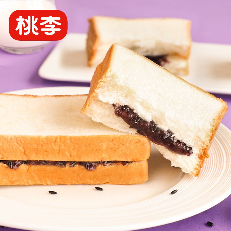 桃李 紫米面包夹心软面包1.1kg装整箱 25.9元（需用券）