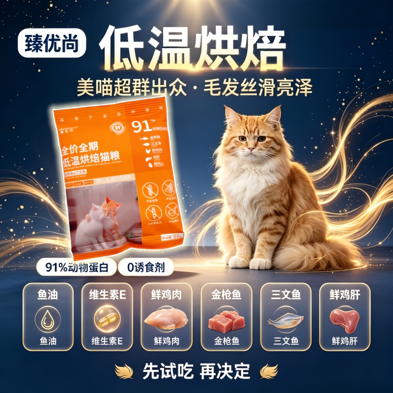 臻优尚 低温烘焙 猫粮 正常规格 5.99元 - 线报酷