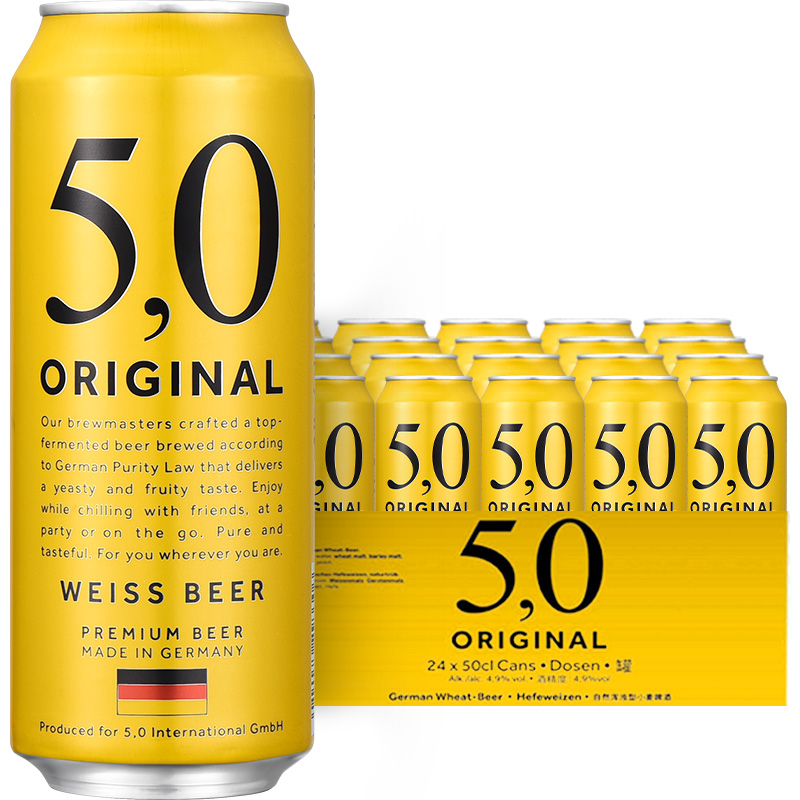 5.0 ORIGINAL 自然浑浊型 小麦啤酒 121.6元