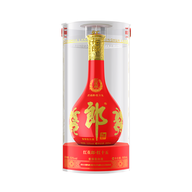 郎酒 红花郎15 53%vol 酱香型白酒 500ml 单瓶装 489.6元