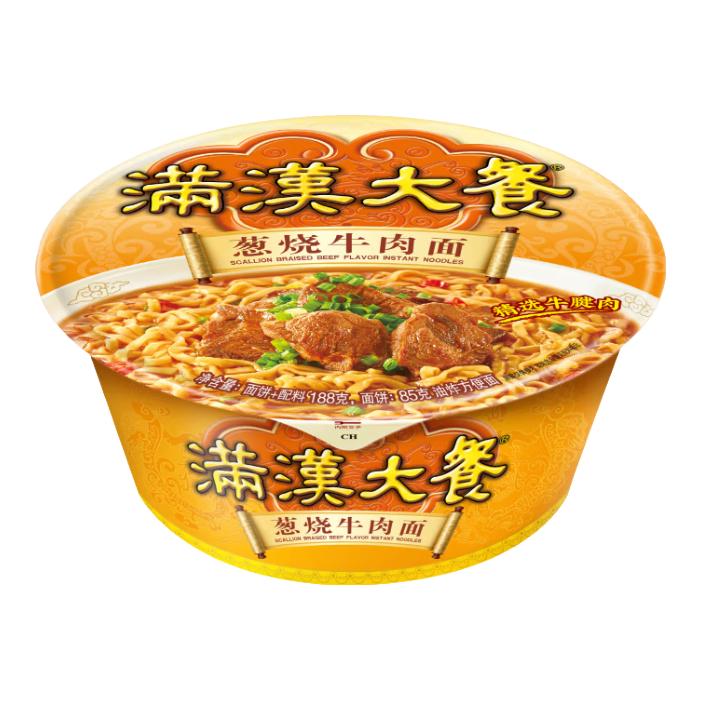 统一 满汉大餐 葱烧牛肉面 碗装 188g/碗 整块牛肉 台湾经典 8.32元