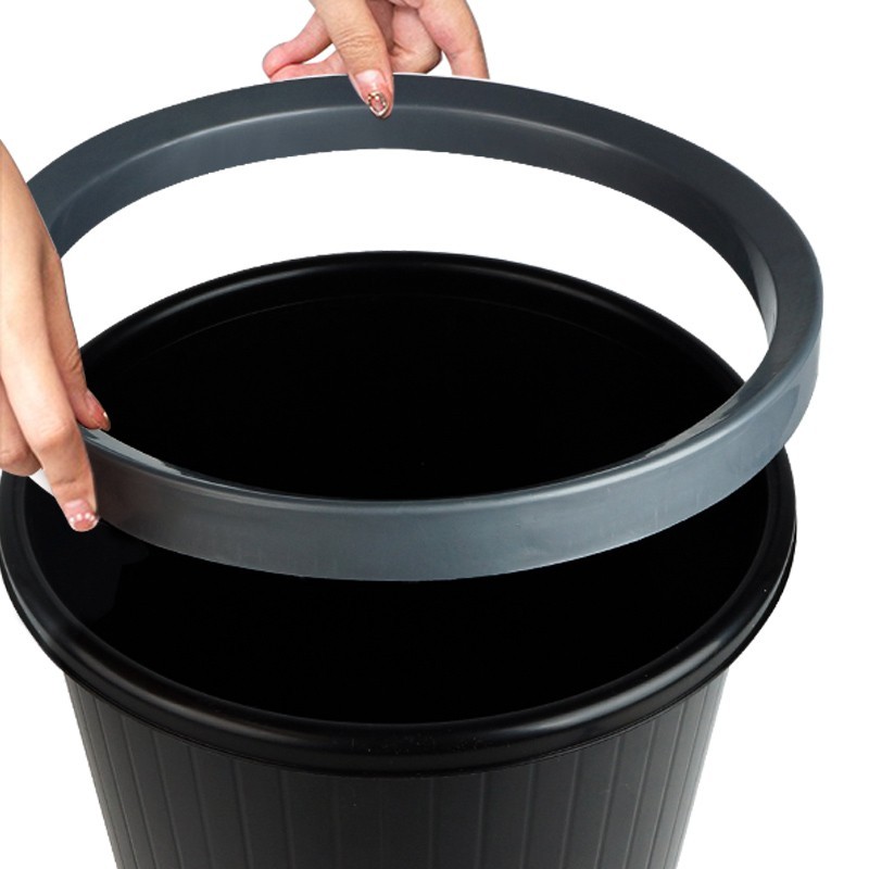 尚岛宜家 压圈式垃圾桶 11L 黑色 7.8元（需用券）