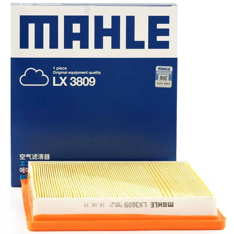 MAHLE 马勒 空滤/空气格/空气滤芯/滤清器LX3809适配 大众朗逸1.6 (14-17款) 15.41元