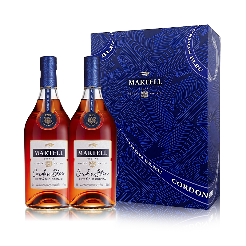 限3号当天：Martell 马爹利 蓝带 XO 干邑 白兰地 500ml*2瓶 中秋礼盒 1564.22元/件 