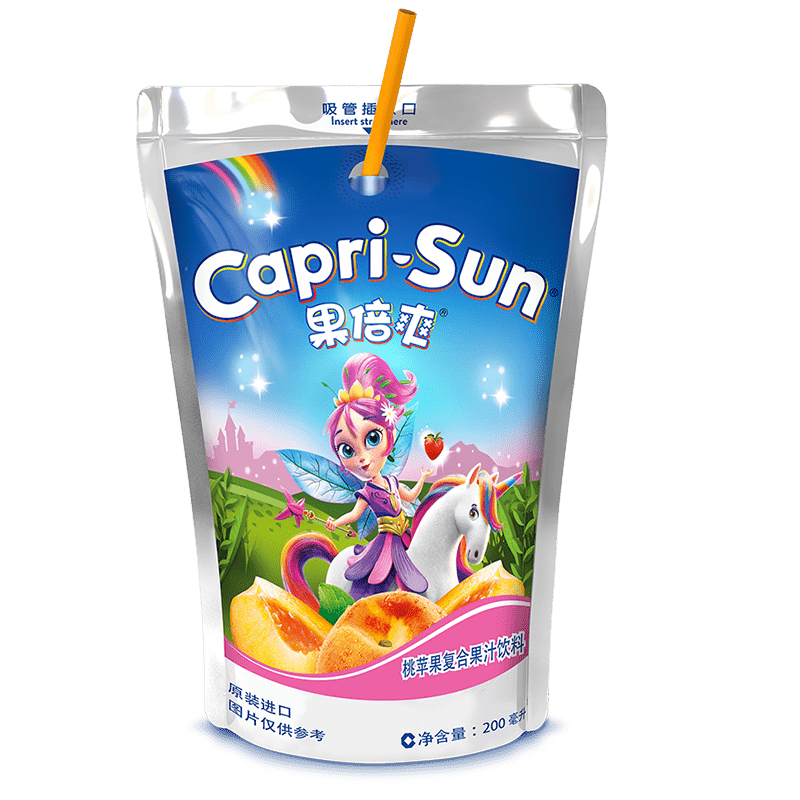 plus会员、概率券:果倍爽（Capri-Sun）迪拜进口 儿童果汁不添加阿斯巴甜 桃苹