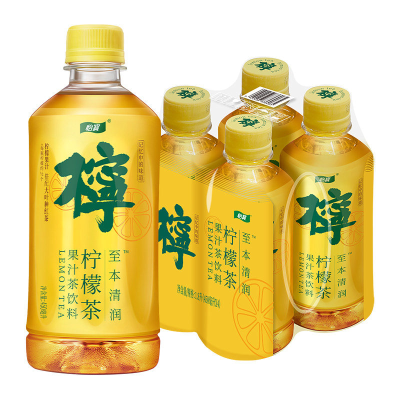 C'estbon 怡宝 清润柠檬茶饮料 450ml*4瓶 7.25元