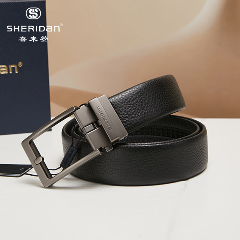 SHERIDAN 喜来登 头层牛皮 男士无孔腰带 礼盒装 SH521568S 61.71元（需用券）