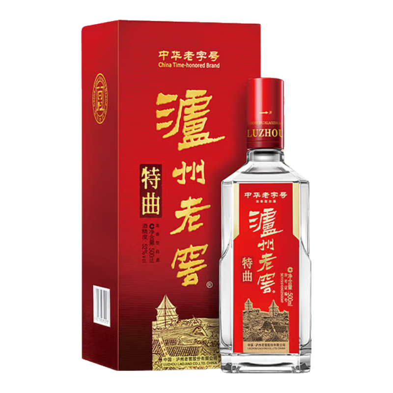 京东百亿补贴:泸州老窖特曲 浓香型 高度白酒 52度500ml 单瓶装 1号会员店 285