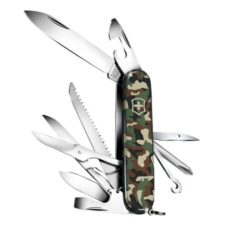 PLUS会员：VICTORINOX 瑞士折叠军刀 大当家 91mm(15功能) 1.4713.94 丛林迷彩色 162.48