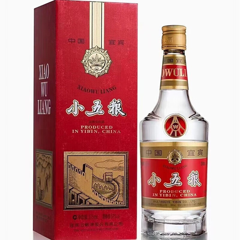 plus会员: 五粮液股份 小五粮 浓香型白酒 52度 375ml*1瓶 单瓶装（新老随机） 2