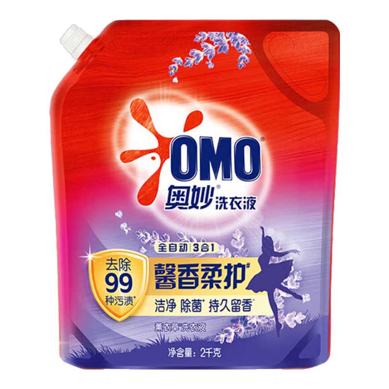 奥妙 三效合一 洗衣液 2kg 9.66元（需用券）