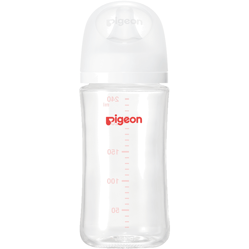 贝亲(Pigeon)新生婴儿 防胀气宽口径玻璃奶瓶 240ml AA188 L号 6个月 65.11元
