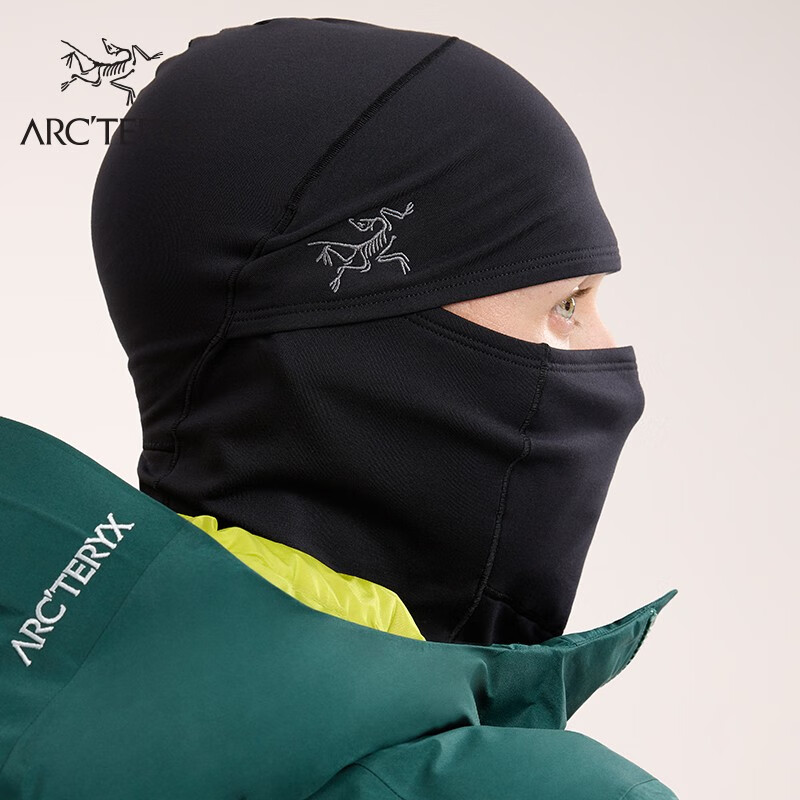 ARC'TERYX 始祖鸟 RHO BALACLAVA 男女同款 滑雪防风帽 BLACK/黑色 450元