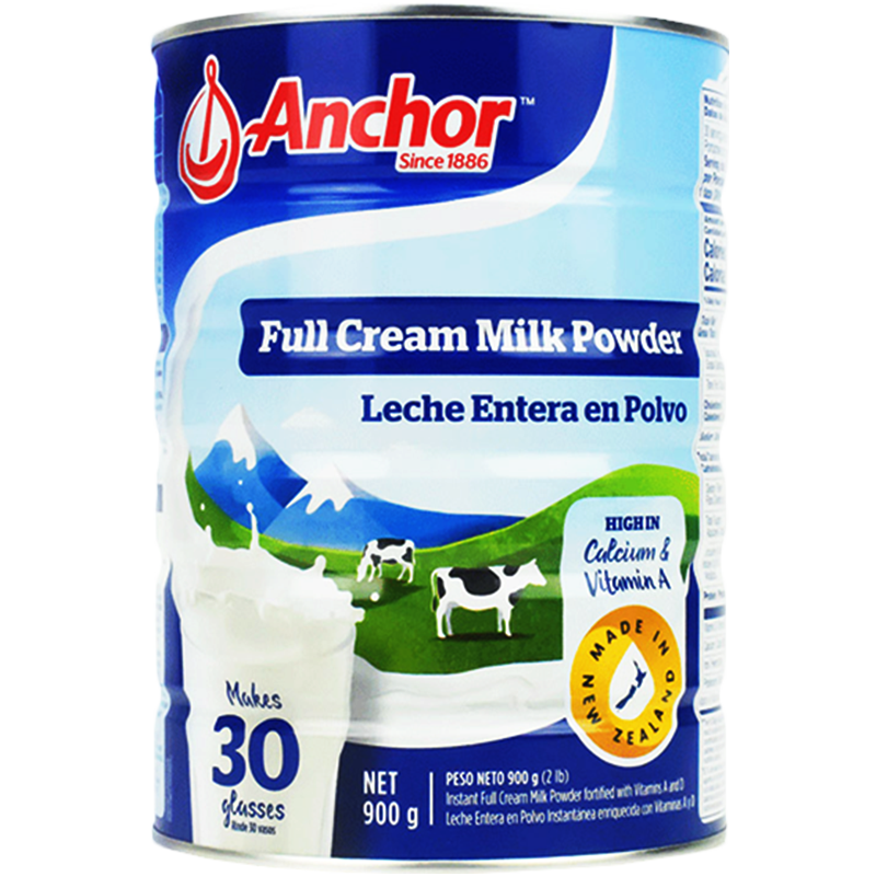 PLUS会员、需首购: 安佳 全脂高钙奶粉 900g/罐 46.55元包邮
