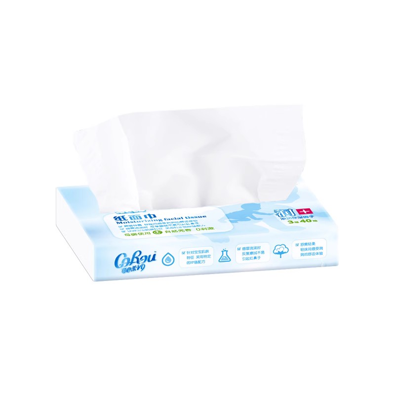 CoRou 可心柔 V9保湿纸巾 40抽/包 限量1000件 1元