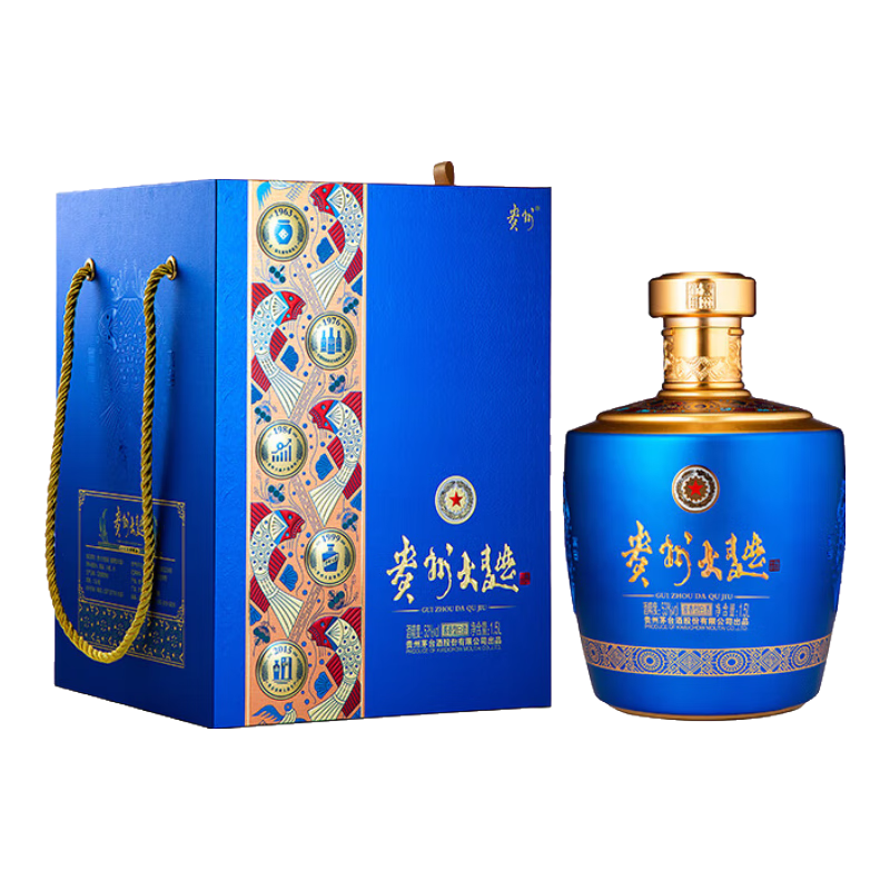 plus:茅台 贵州大曲 似水流年 大曲1.5L*1 单坛装 53度 酱香型白酒 601.72元（需