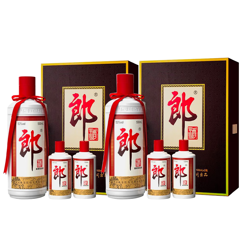 预售：郎酒 普郎 子母郎 53度 酱香型白酒 700ml*2盒 礼盒装 518元 包邮（定金10