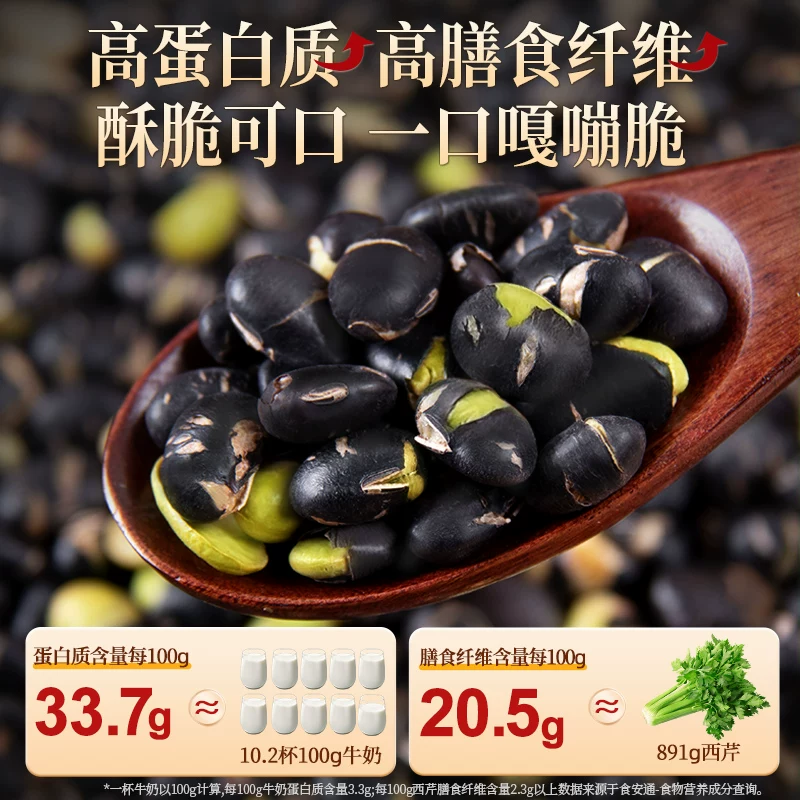 老街口 盐炒黑豆250gx4袋即食特产小吃炒货乌豆零食 9.9元 - 线报酷
