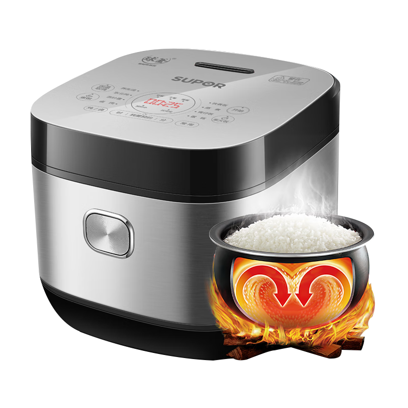 苏泊尔 5L电饭煲 蓝钻球釜内胆 智能预约 多功能一体 银色 263.5元(需领券)